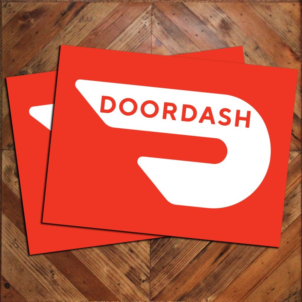 Pair (2) Of DoorDash Logo Red Car Magnets 9"x12" Vehicle Driver Signage Durable